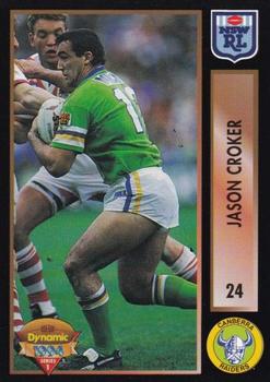 1994 Dynamic Rugby League Series 1 #24 Jason Croker Front